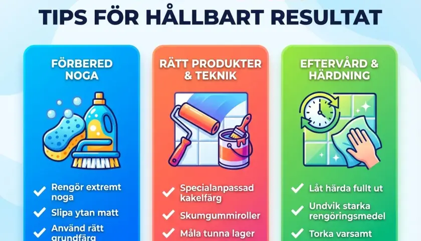Tips för att måla klinkergolv: förbered noga, använd rätt produkter och teknik, samt sköt eftervård och härdning för ett hållbart resultat.