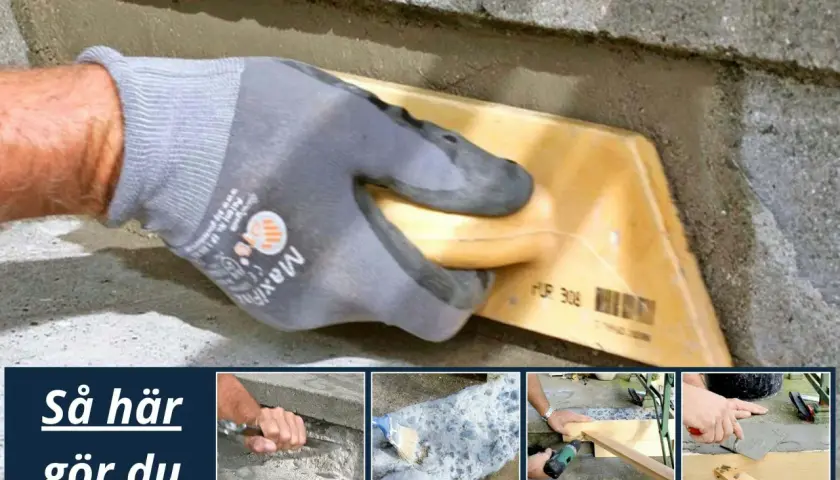 Gör det själv: laga betongtrappa med fogsvets och cement. Steg-för-steg-guide visar hur du reparerar din trappa.