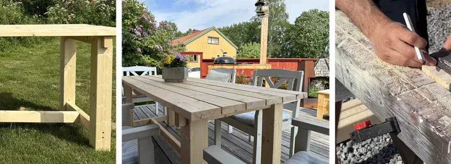Bygg utebord själv - Så får du ett stabilt bord som håller länge