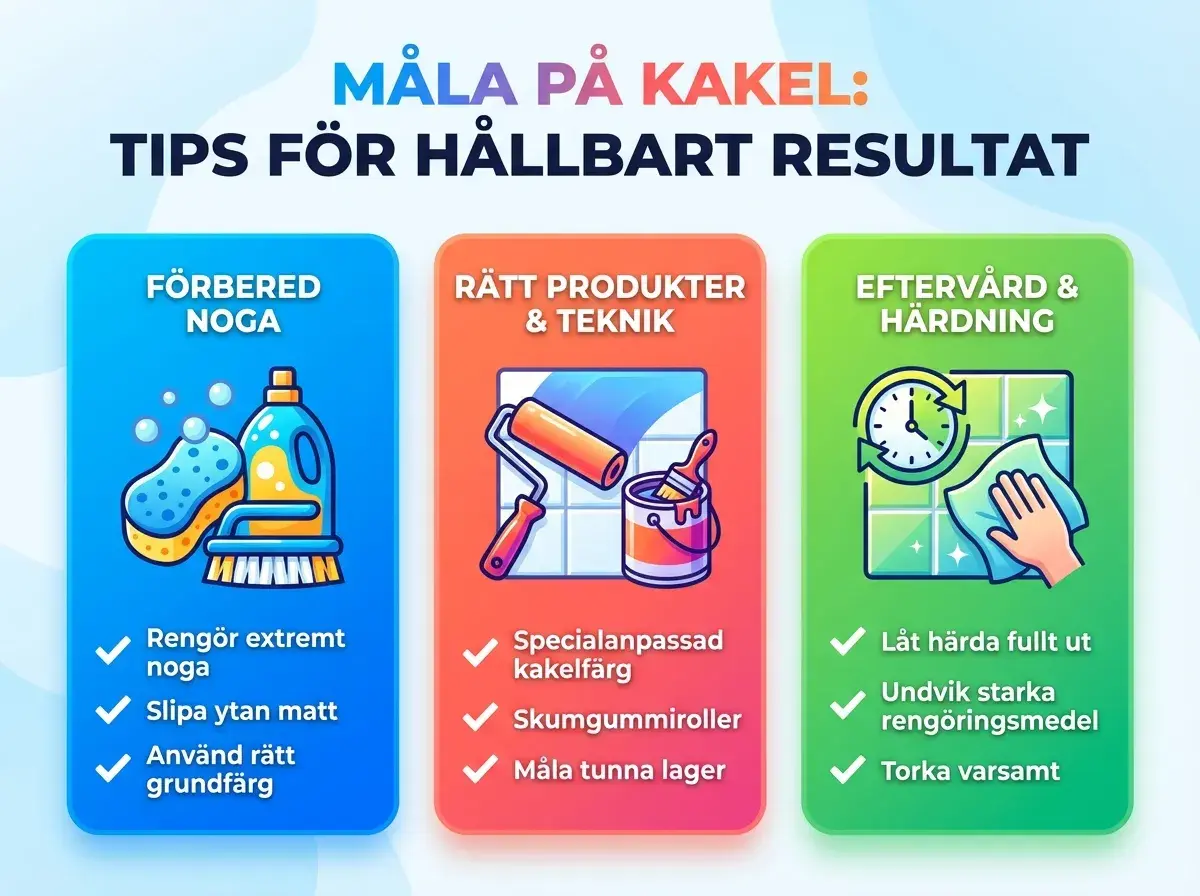 Tips för att måla klinkergolv: förbered noga, använd rätt produkter och teknik, samt sköt eftervård och härdning för ett hållbart resultat.